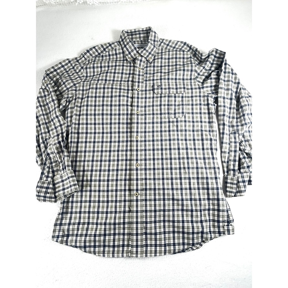 Southern Tide Mens Plaid Button Down Shirt Blue Green Classic Fit 13032 Size M